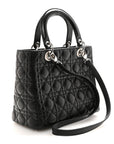 Lambskin Cannage Medium Lady D1OR Black