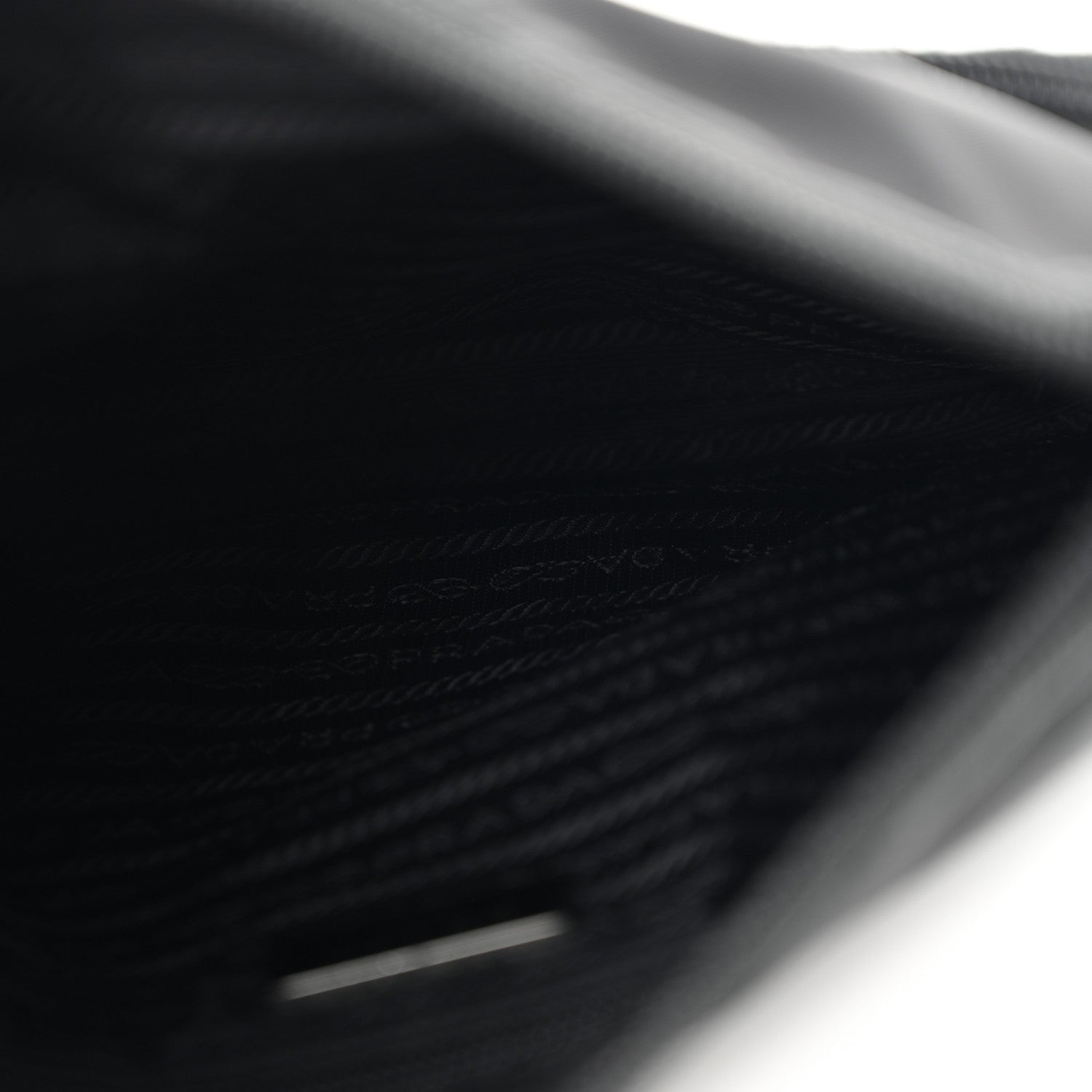 Tessuto Nylon Saffiano Flat Messenger Bag Black