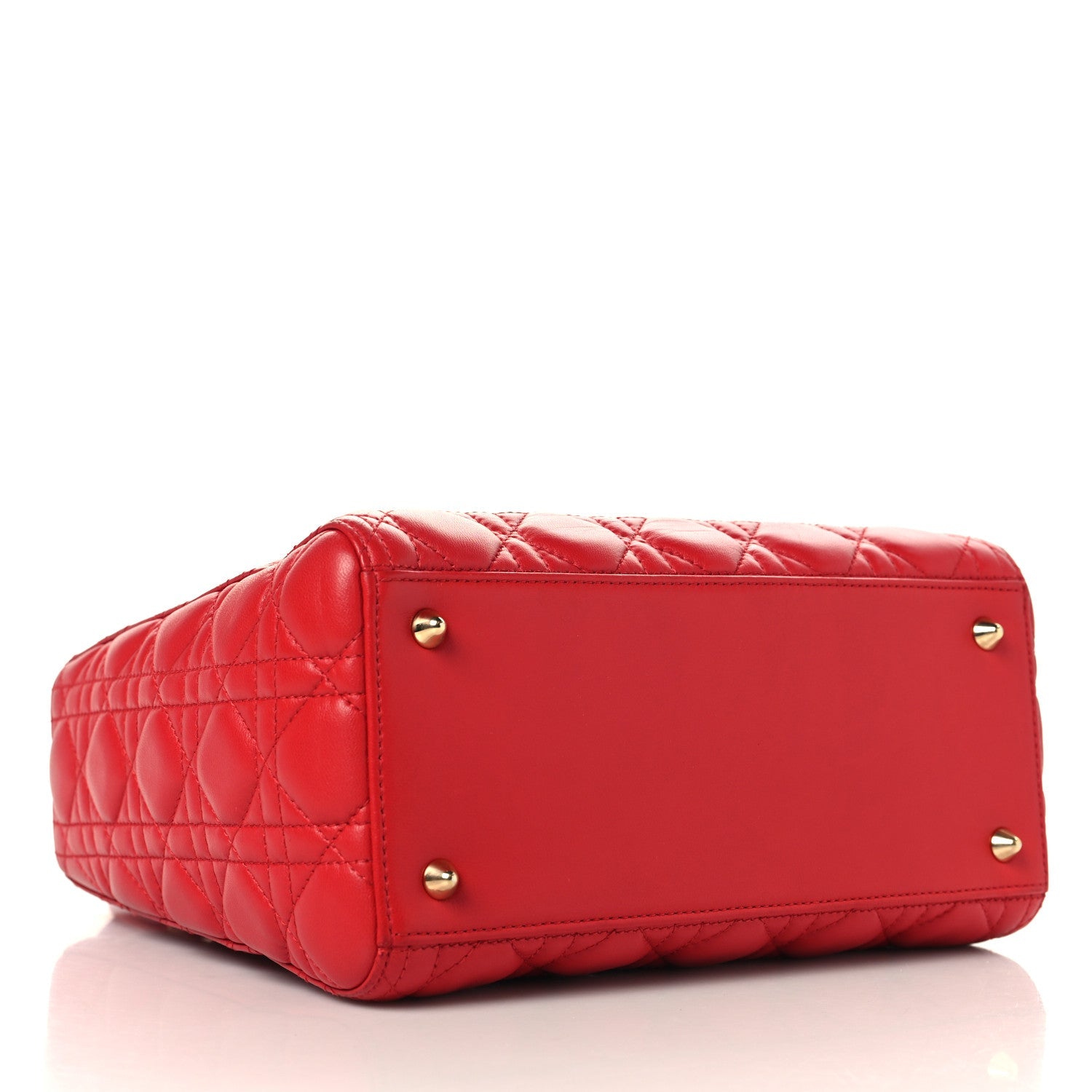 Lambskin Cannage Medium Lady D1OR Red