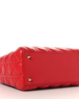 Lambskin Cannage Medium Lady D1OR Red