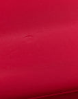 Lambskin Quilted Trendy CC Wallet On Chain WOC Dark Pink