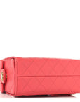 Caviar Quilted Mini CHNL 25 Handbag Coral
