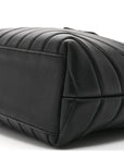 Calfskin Y Quilted Monogram Small Loulou Shopper Black