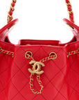 Caviar Quilted Mini CHNL 25 Handbag Red