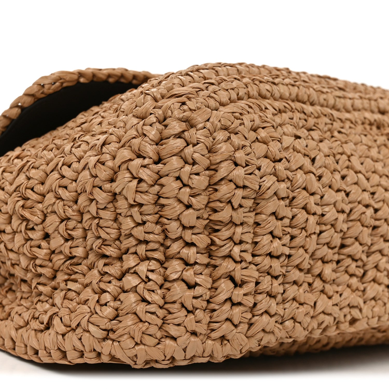 Raffia Calfskin Monogram Medium Niki Chain Satchel Natural