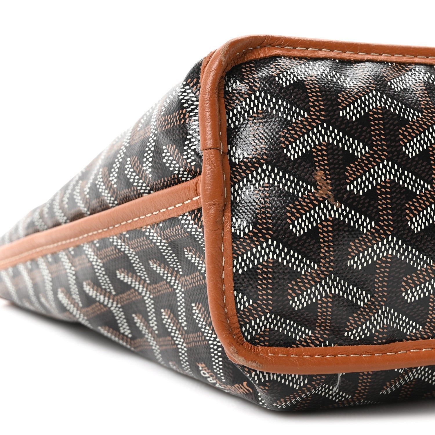 Goyardine Reversible Mini Anjou Black Gold