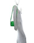 Lambskin Maxi Intrecciato Mini Cassette Camera Bag Parakeet