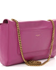 Smooth Calfskin Suede Medium Reversible Monogram Kate Satchel Rose Rubis