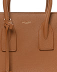 Grained Calfskin Small Sac De Jour Saddle Brown