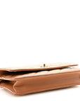 Caviar Quilted CC Turnlock Wallet On Chain WOC Brown