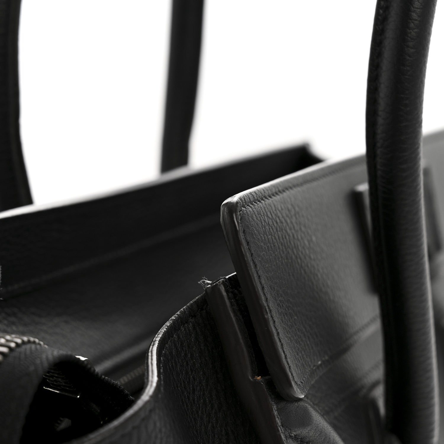 Drummed Calfskin Micro Luggage Black