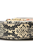 GG Supreme Monogram Snakeskin Small Jackie 1961 Hobo Beige Ebony