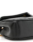 Lambskin Chevron Quilted Micro LouLou Black