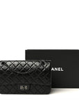 Aged Calfskin Quilted 2.55 Reissue 225 Flap So Black