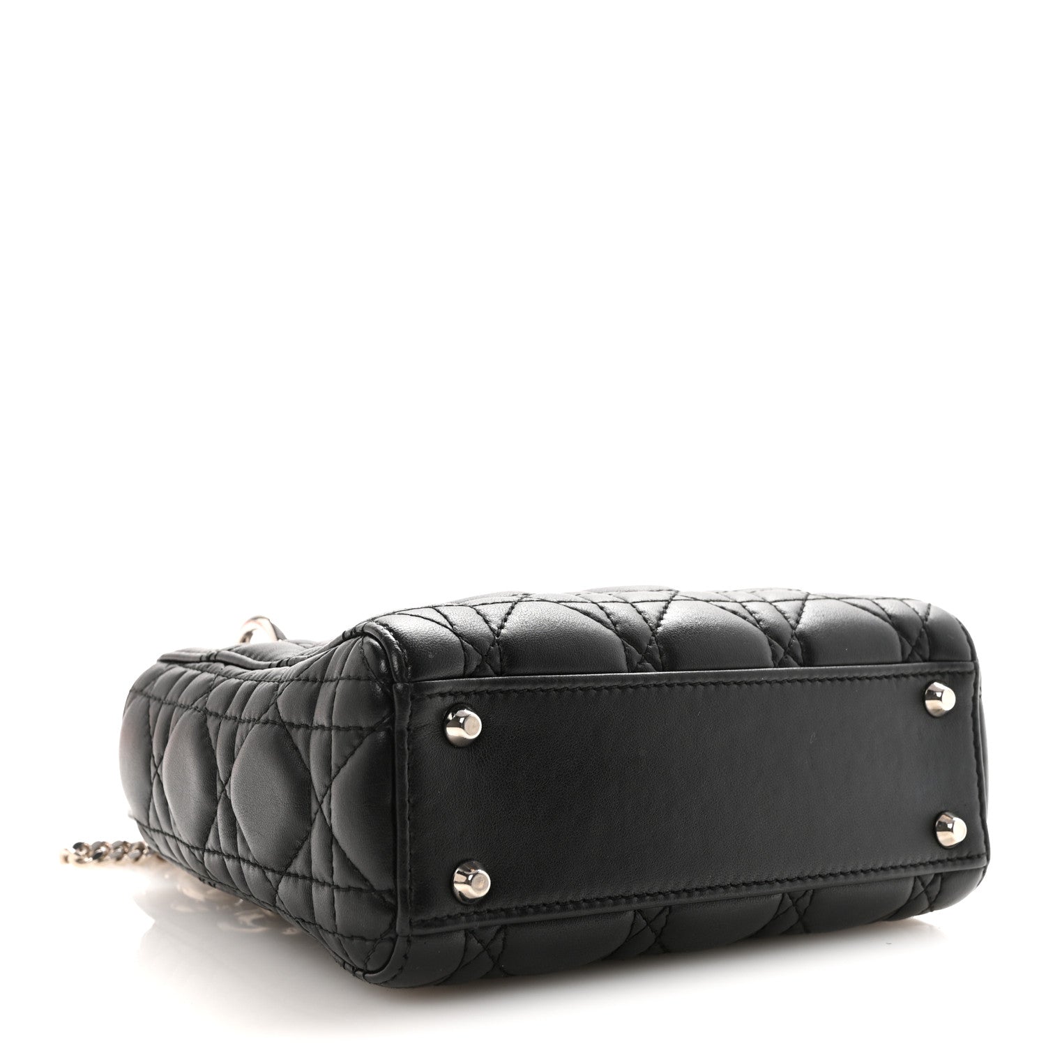 Lambskin Cannage Mini Lady D1OR Black