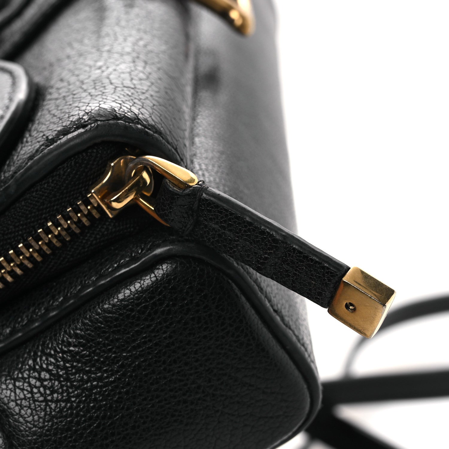 Goatskin Double Saddle Pouch Black