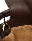 Calfskin Mini Flamenco Knot Clutch Chocolate