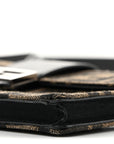Recycled Fabric Jacquard Vitello Grace FF 1974 Baguette Belt Pouch Tobacco Moro Black