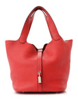 Taurillon Clemence Picotin Lock 22 MM Rouge Pivoine