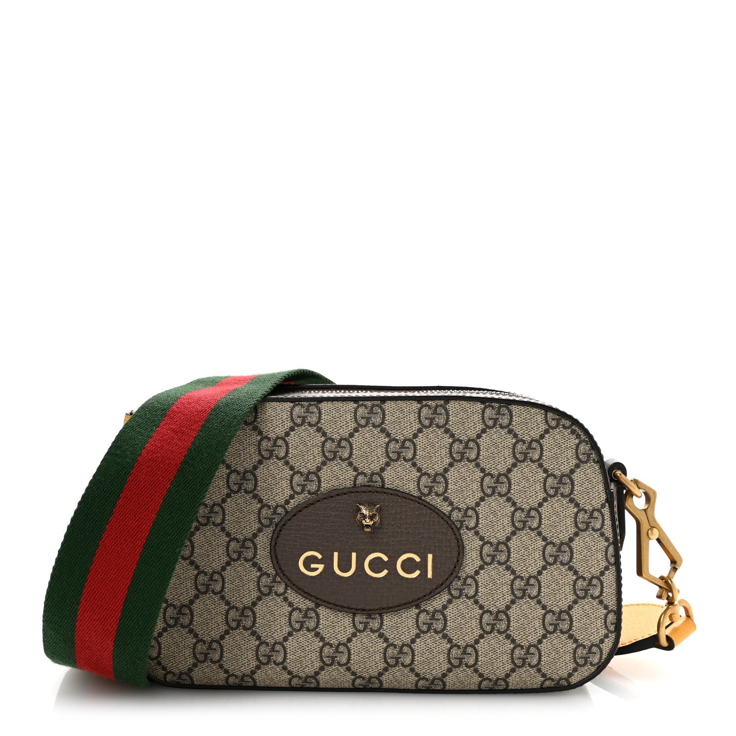 GG Supreme Monogram Web Neo Vintage Shoulder Bag Beige New Acero Crop