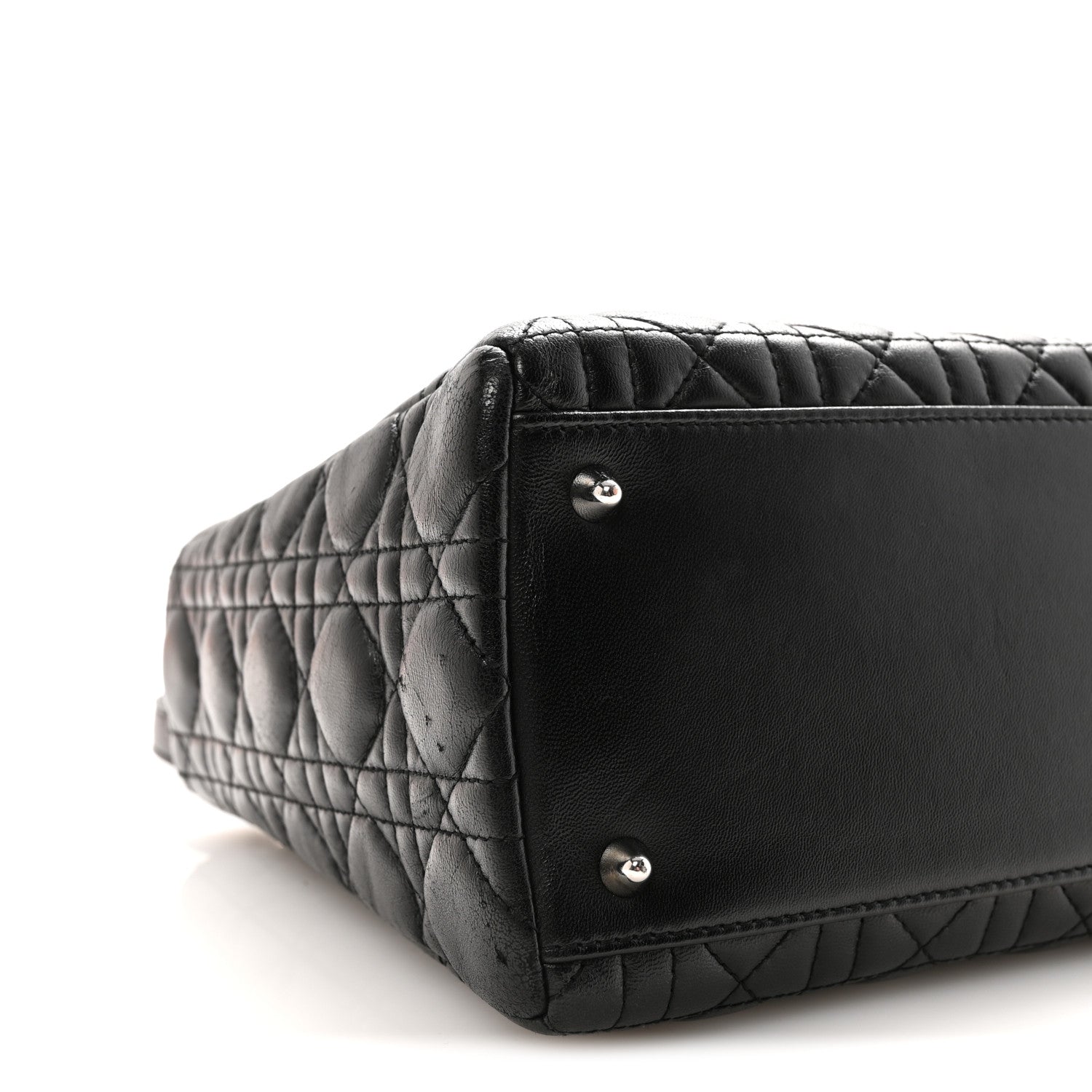 Lambskin Cannage Medium Lady D1OR Black