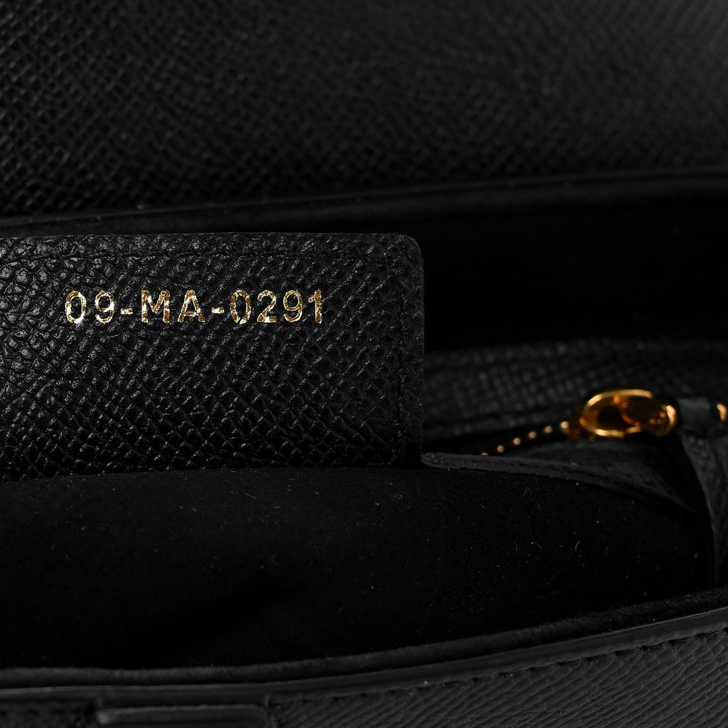 Grained Calfskin Saddle Bag Black