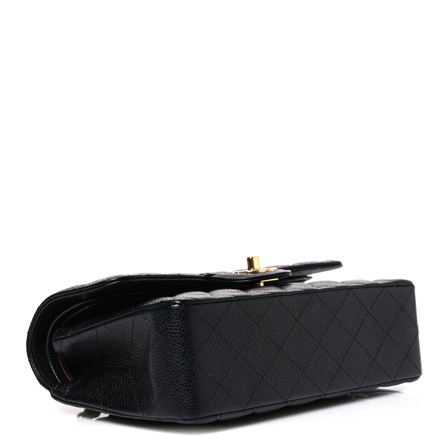 Caviar Quilted Small Double Flap Black