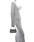 GG Supreme Monogram Textured Dollar Calfskin Mini Ophidia Chain Bag Beige Ebony
