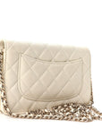 Caviar Quilted Wallet On Chain WOC White