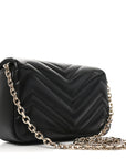 Lambskin Matelasse Mini GG Marmont Shoulder Bag Black