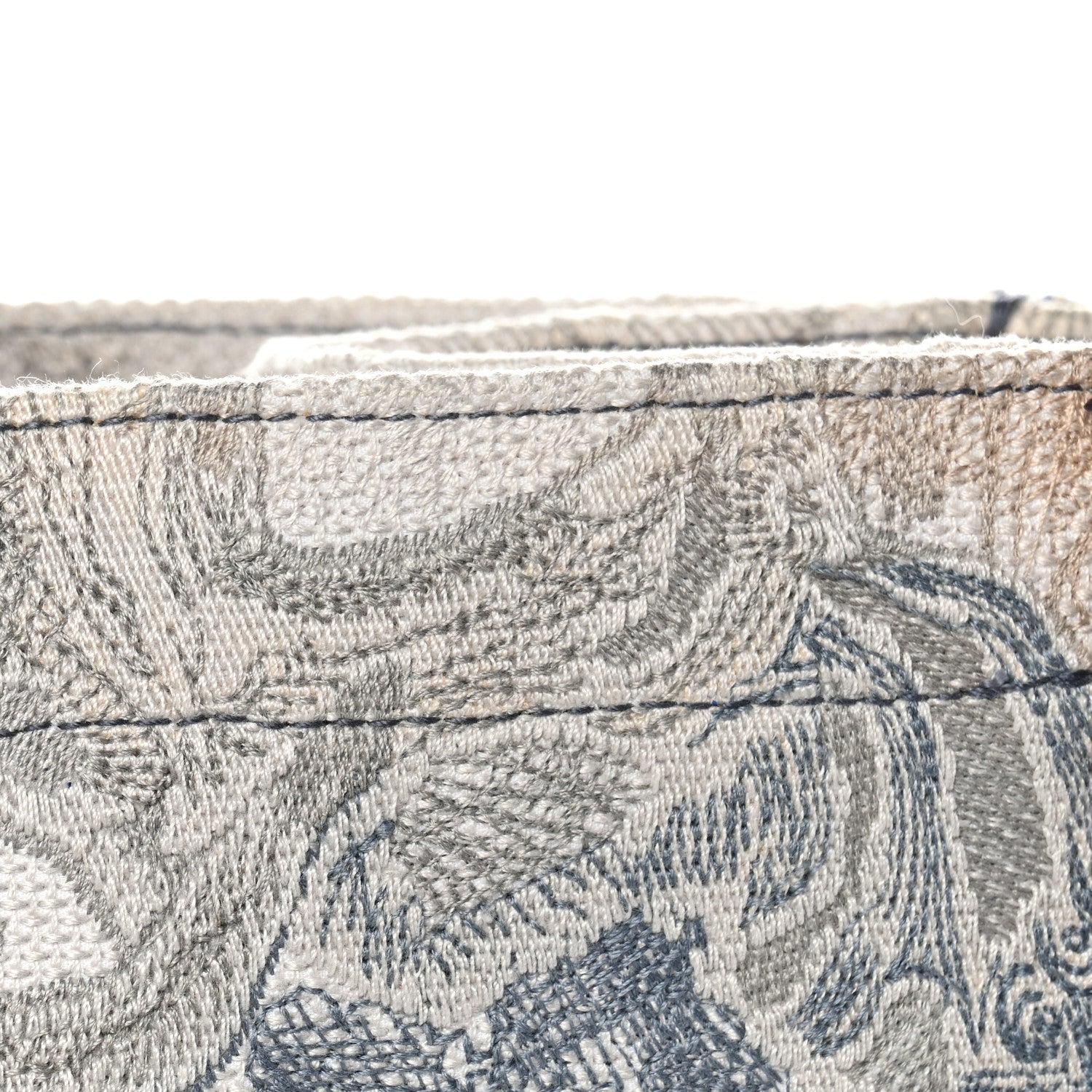Gradient Canvas Embroidered Large D1ORiviera Toile De Jouy Book Tote Blue