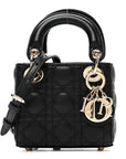 Lambskin Cannage Micro Lady D1OR Black
