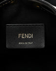 Canvas Vitello King F is FNDI FF Embroidered Mini Mon Tresor Bucket Bag Black