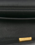 Lambskin Quilted Mini Rectangular Flap Black