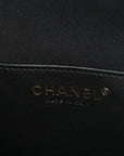 Shiny Crumpled Calfskin Quilted Medium CHNL 25 Handbag Black