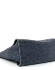 Lurex Canvas Medium Deauville Tote Navy Blue