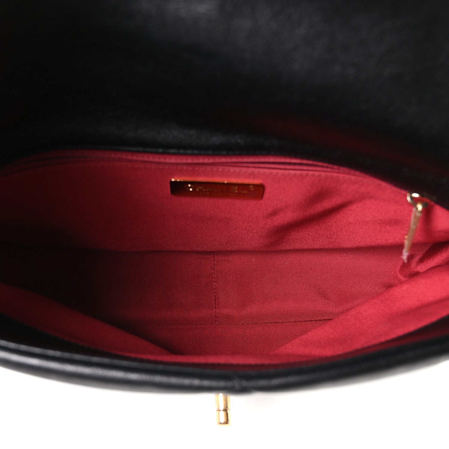 Goatskin Quilted Large CHNL 19 Flap Black