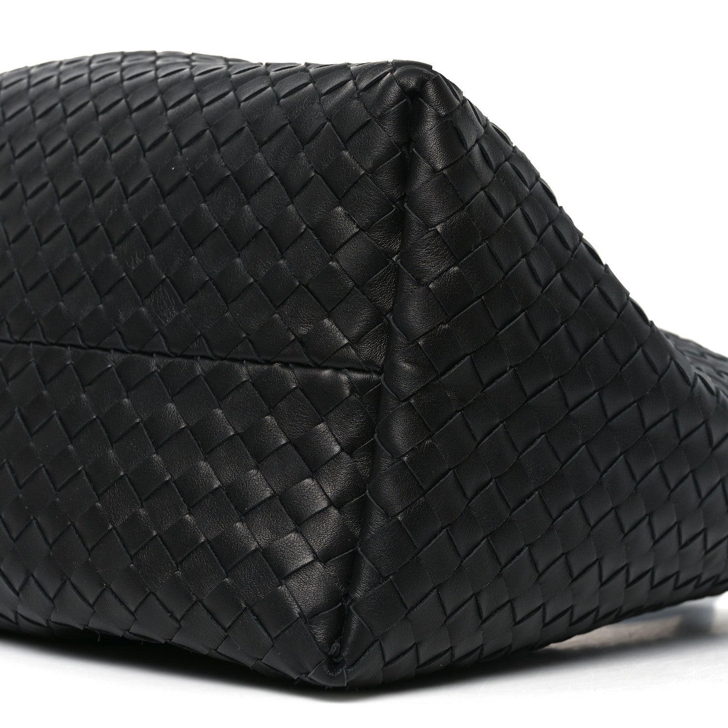 Calfskin Intrecciato Large Pinacoteca Reversible Tote Black
