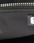 Velvet Effect Nylon Shiny Crumpled Calfskin Coco Neige Quilted Clutch With Chain Black