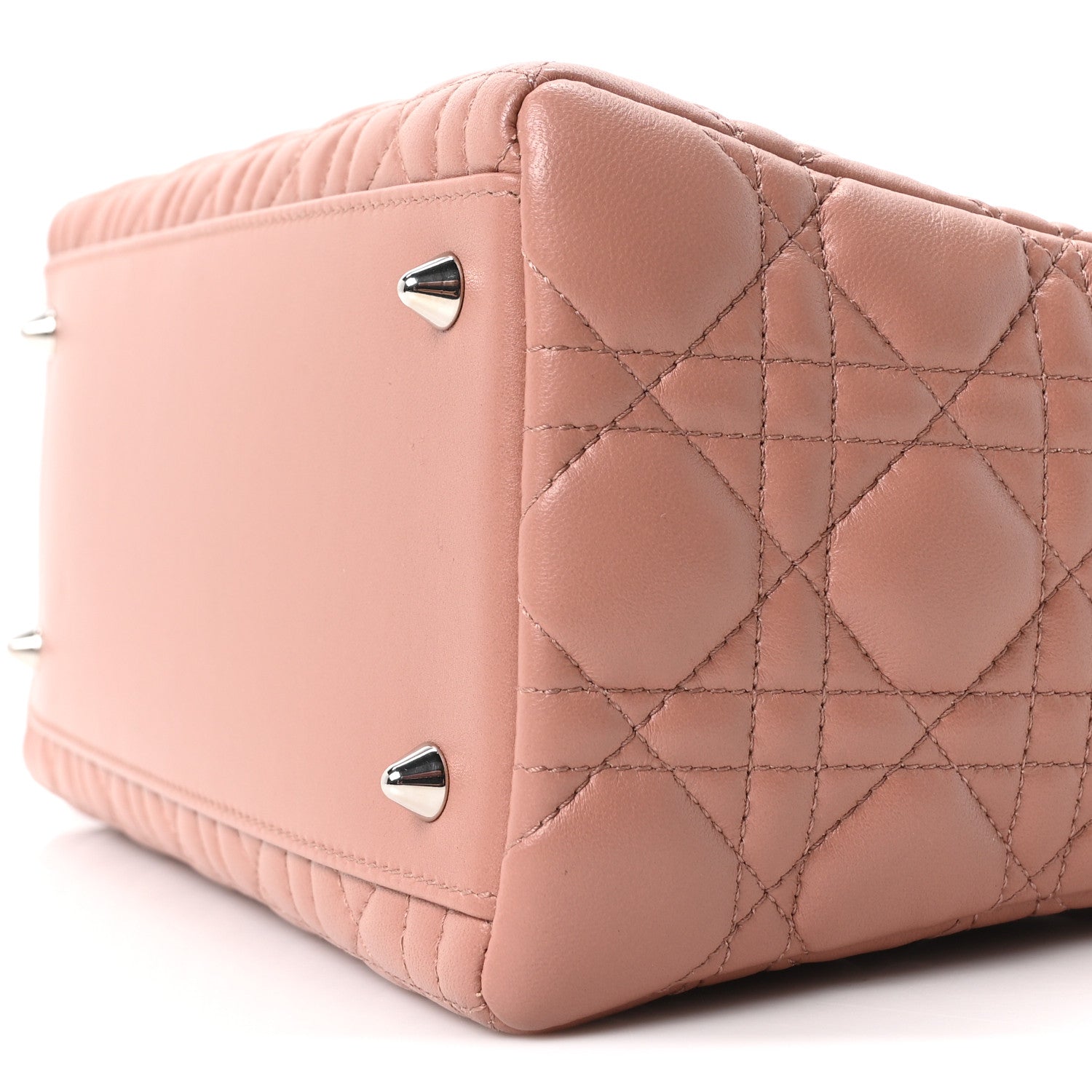 Lambskin Cannage Medium Lady D1OR Bois de Rose