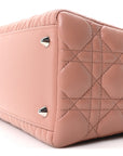 Lambskin Cannage Medium Lady D1OR Bois de Rose