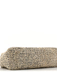 Tweed Quilted Medium CHNL 19 Flap Ecru Black