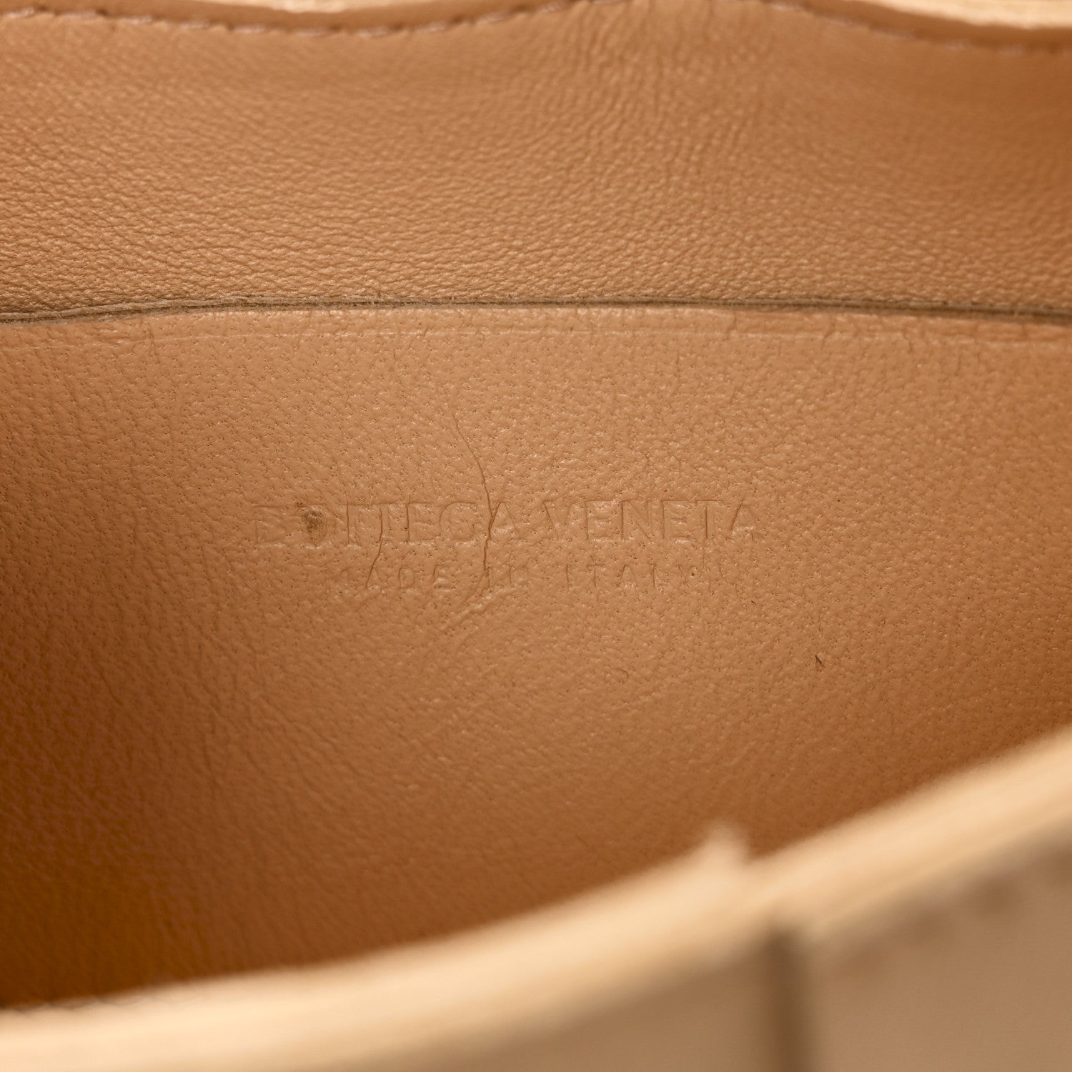 Lambskin Maxi Intrecciato Extra Mini Cassette Crossbody Bag Almond