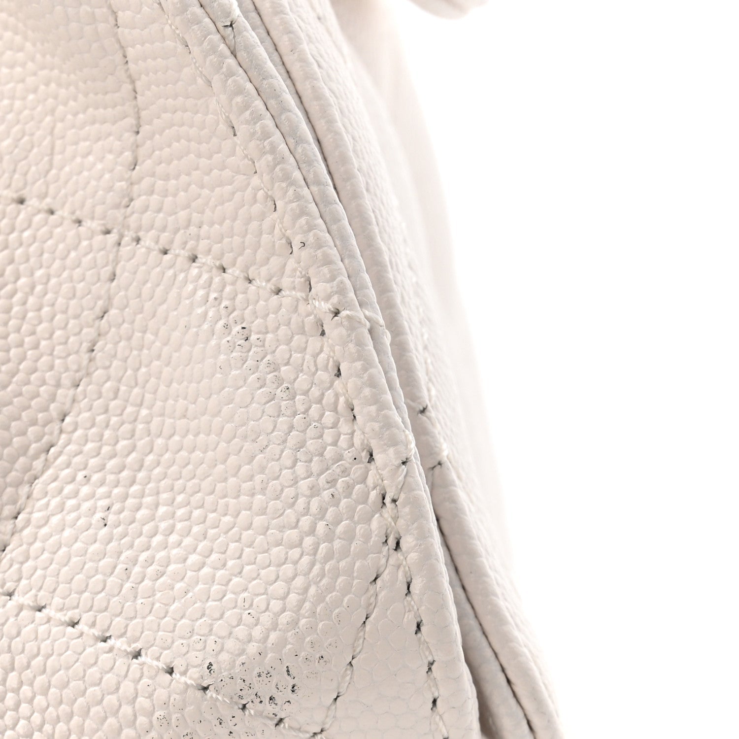 Caviar Quilted Small CHNL 25 Handbag White