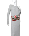 GG Supreme Monogram Apple Interlocking G Belt Bag Beige Multicolor Lobster Red