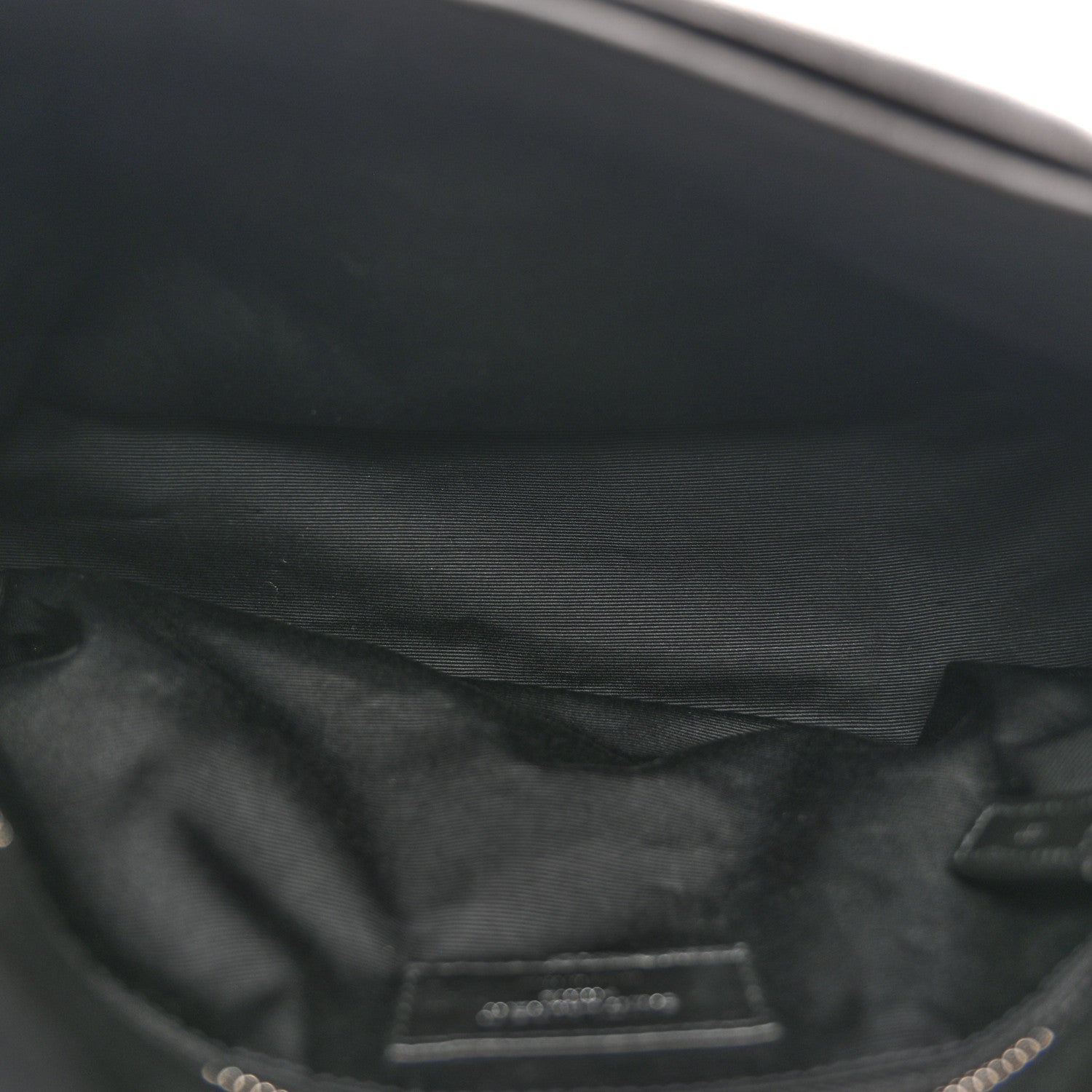 Lambskin Quilted Small Loulou Puffer Monogram Chain Satchel Black