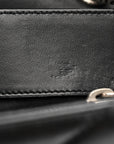 Calfskin Y Quilted Monogram Medium Loulou Chain Satchel Black