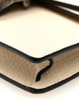 Dollar Calfskin Crystal Super Mini Dionysus Shoulder Bag Mystic White Black Diamond
