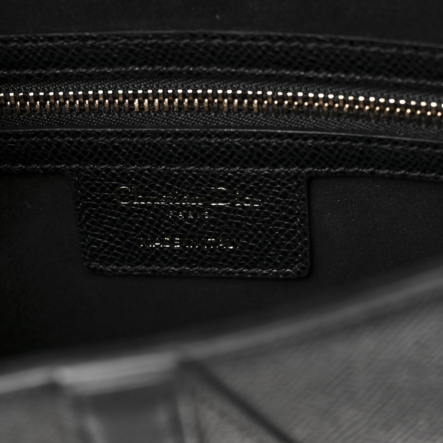 Grained Calfskin Saddle Bag Black