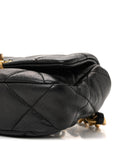 Goatskin Quilted CHNL 19 Waist Bag Black
